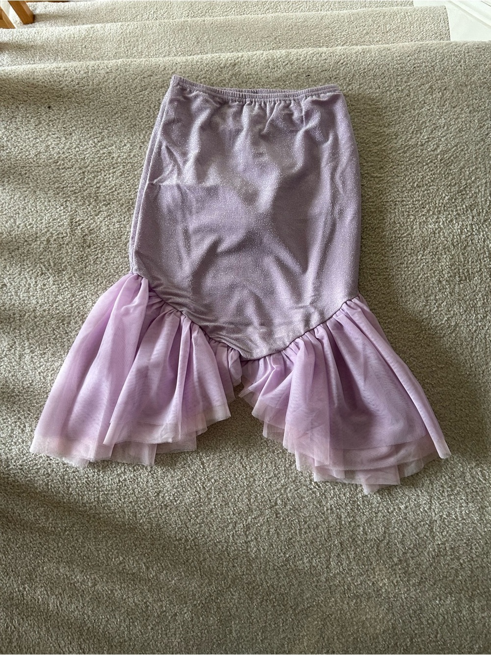 Taylor Joelle purple shimmery mermaid skort size 14 NWT long skirt sparkly soft